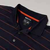 adidas GOLF アディダス ゴルフ ボーダー柄 半袖 ドライ ポロシャツ L /メンズ/ネイビー×オレンジ/スポーツ