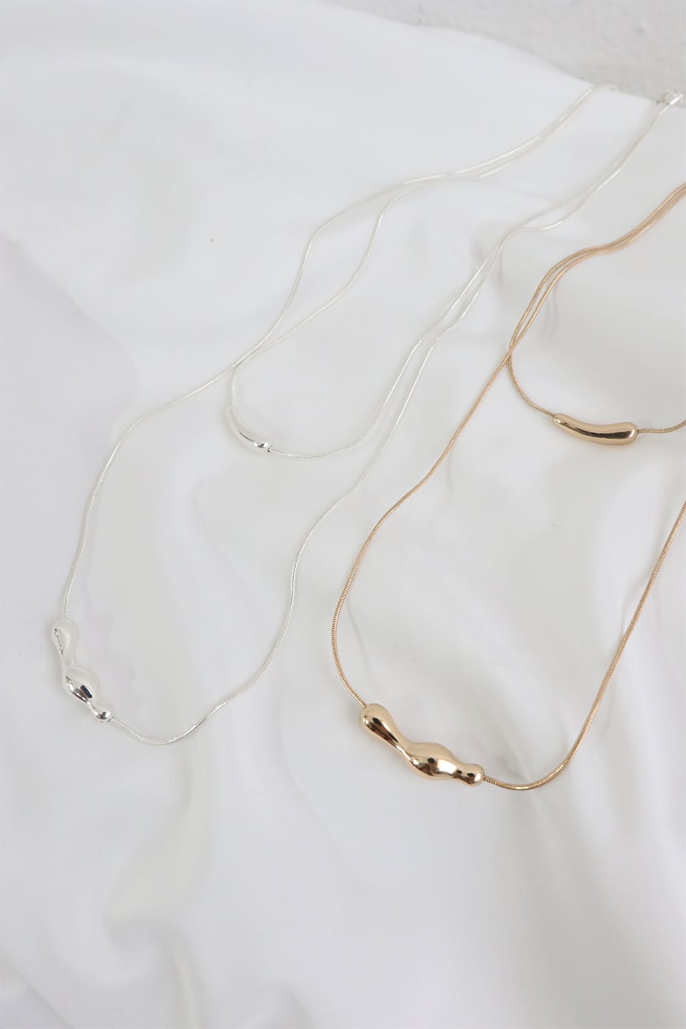 2連ポイントネックレス / Double-strand point necklace(25P49002H)