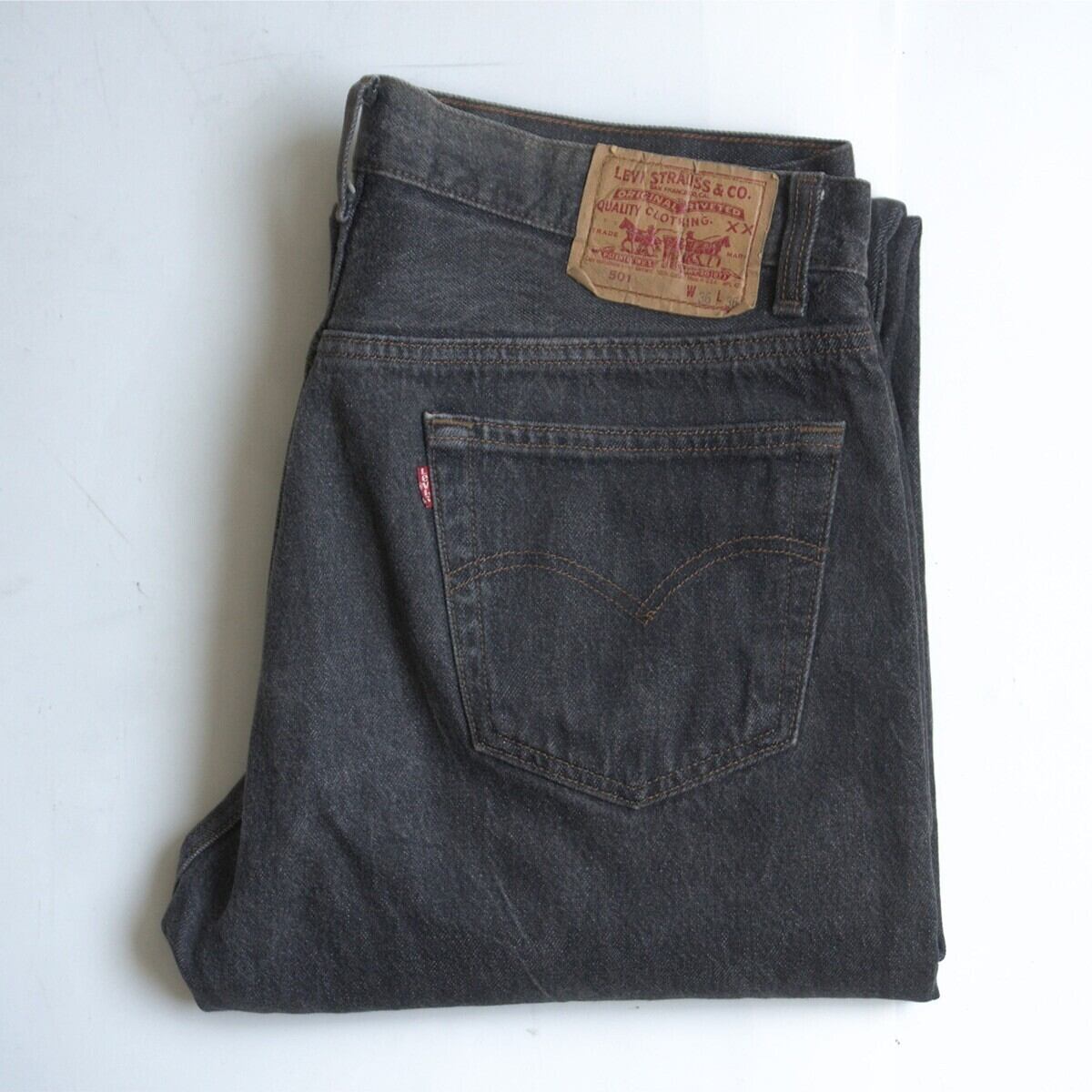 美品】THE FLAT HEAD【 ×Harris Tweed レザー ウール 切替 ベスト】40