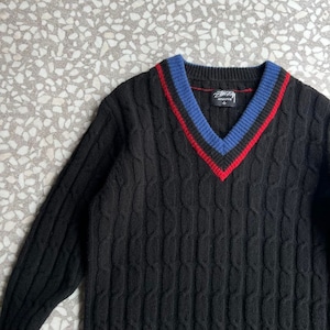 [60%OFF] STUSSY / wool V neck knit size S