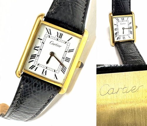 Cartier　カルティエ　  PRE MUST TANK WATCH　LM  カルティエ プレマストタンク　18K GOLD　  手巻き  ホワイトローマン