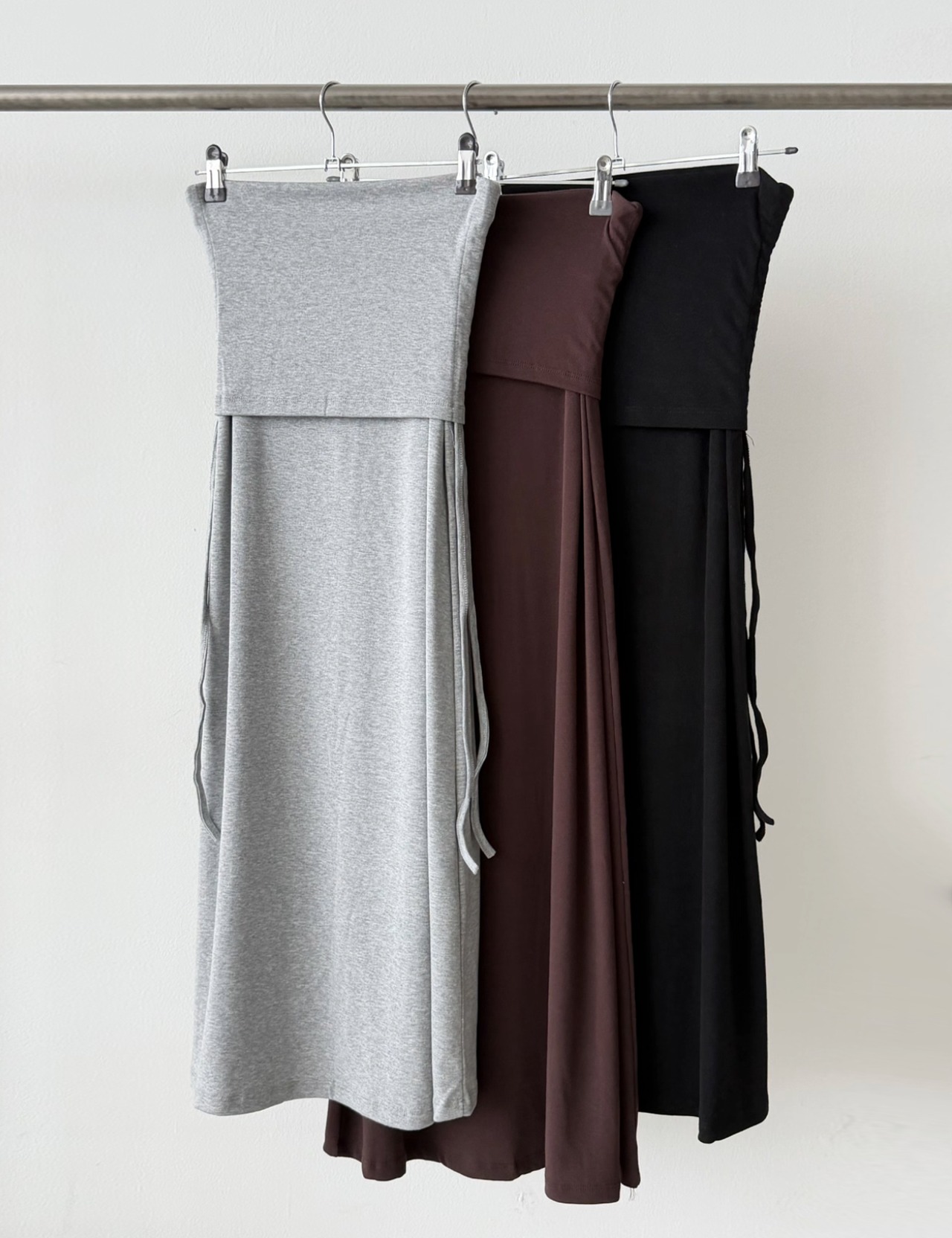 【新作5%OFF・3日間】Side-Shirring Stretch Skirt_3colors