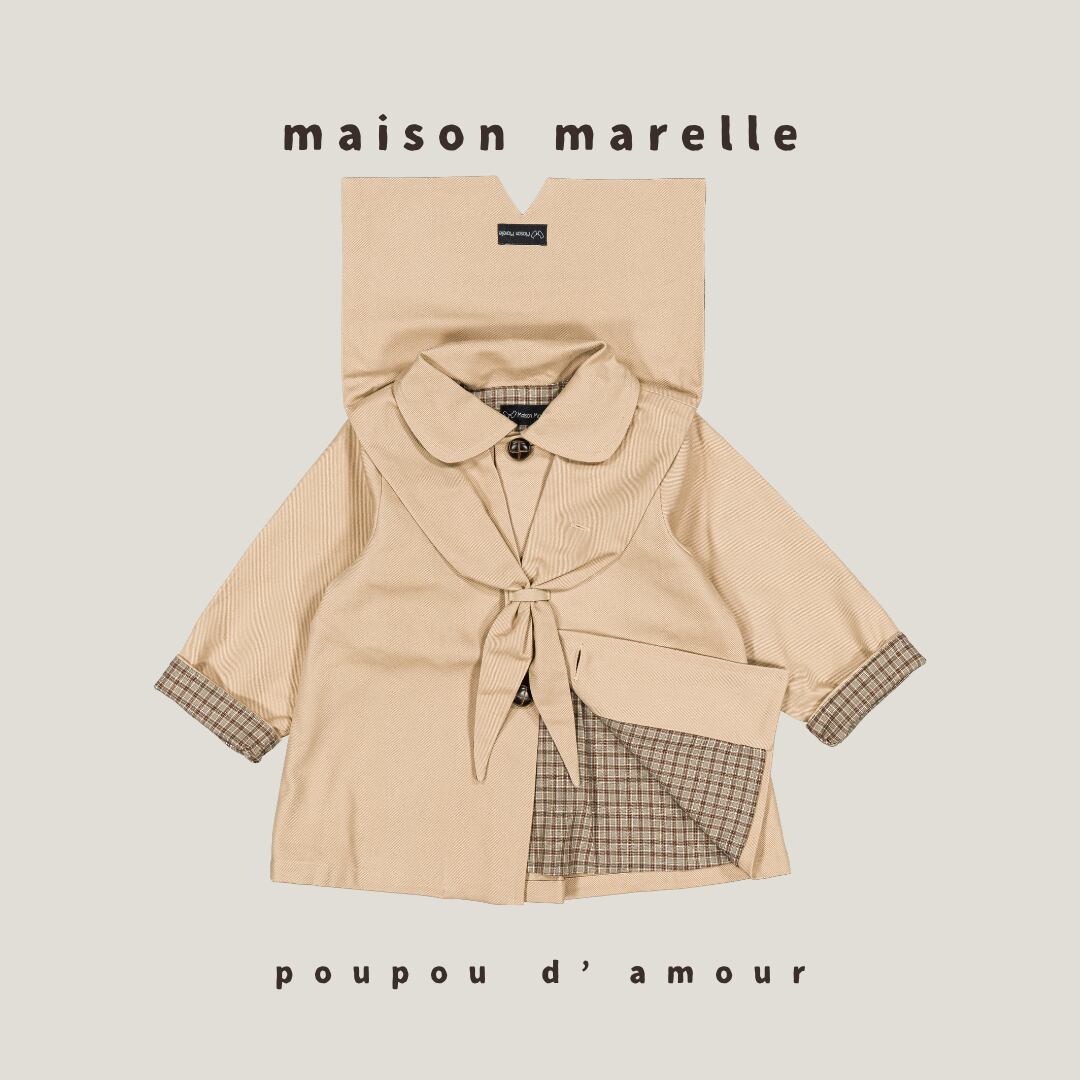 18m~5y送料無料 【予約】maison marelle|jacket VOLTAIRE- light camel| (11月上旬以降入荷予定)