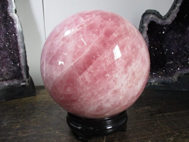 直径約28cm 特大ローズクオーツスフィア