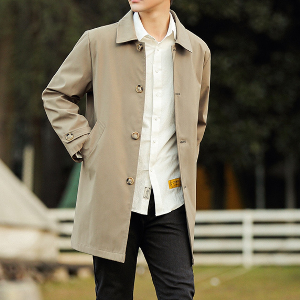 シンプルトレンチコート af0136