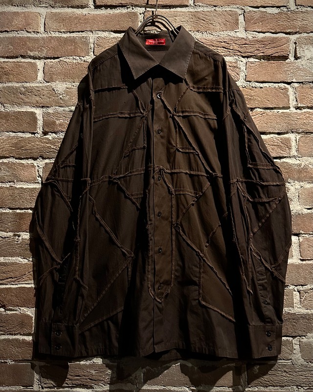 【Caka act3】“Christian Lacroix” Artistic Line Design Vintage L/S Shirt