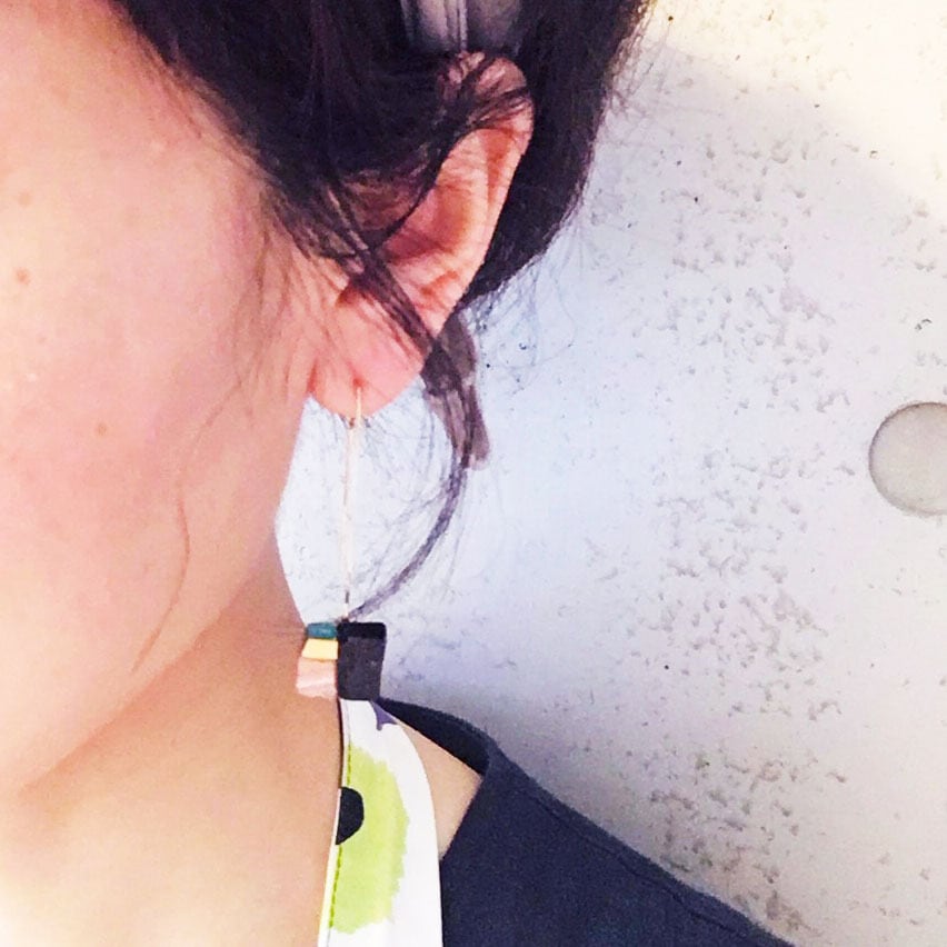 【ベーシック】ロングピアスM　いちょう