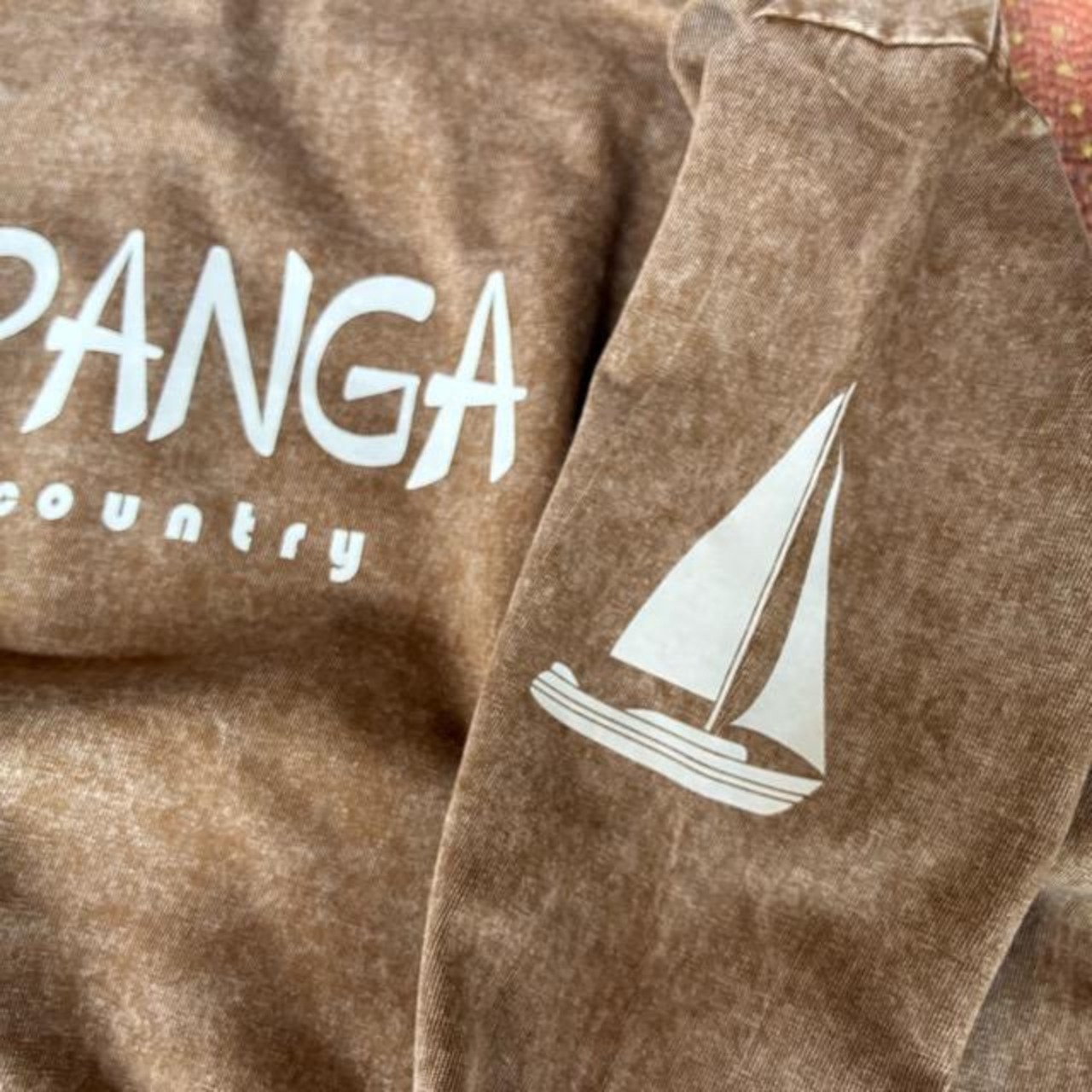 TOPANGA Lady's TOPANGA FIRECOUNTRY Pigment dyed T-shirt Fisherman Brown　ピグメントダイ長袖Tシャツ　フィッシャーマン　ブラウン　全4サイズ　