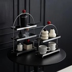 小物 収納 ラック 化粧品収納 2層 収納棚 メイクアップオーガナイザー アクセサリー 玄関 おしゃれ 北欧