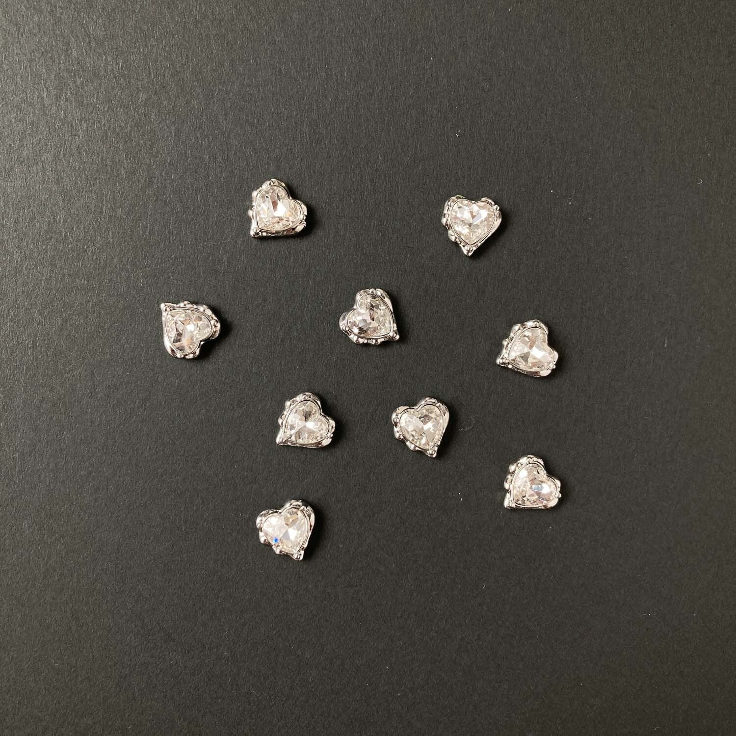 とろけるハートのビジューデコパーツ