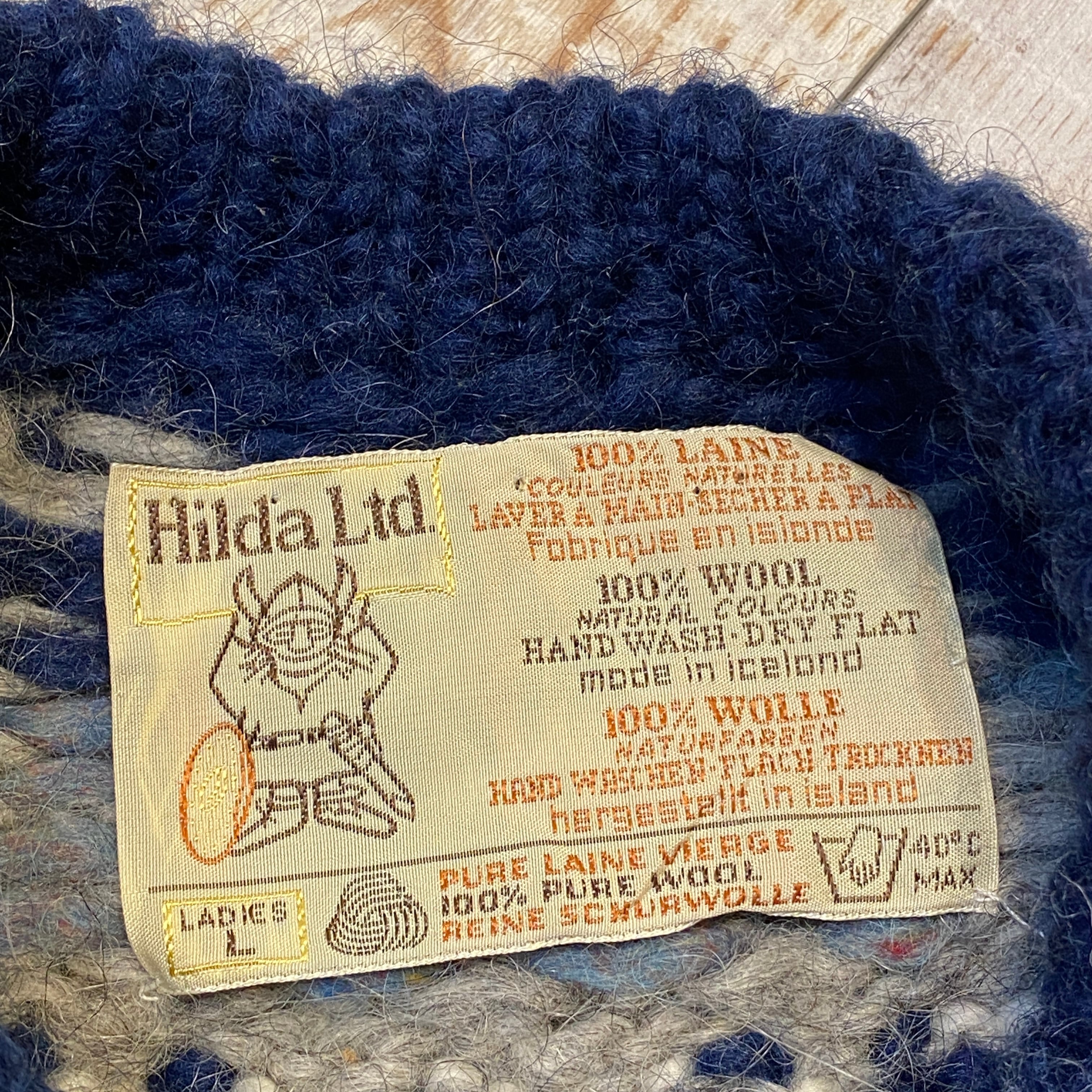 ヴィンテージ　Hilda ltd.80's ノルディックセーター　ニットサイズL