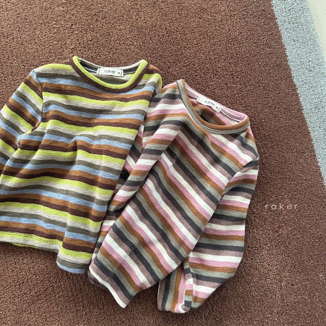 【取寄】raker|hazel stripe tee|ヘーゼルボーダーT|XS-2XL|kids|26 autumn