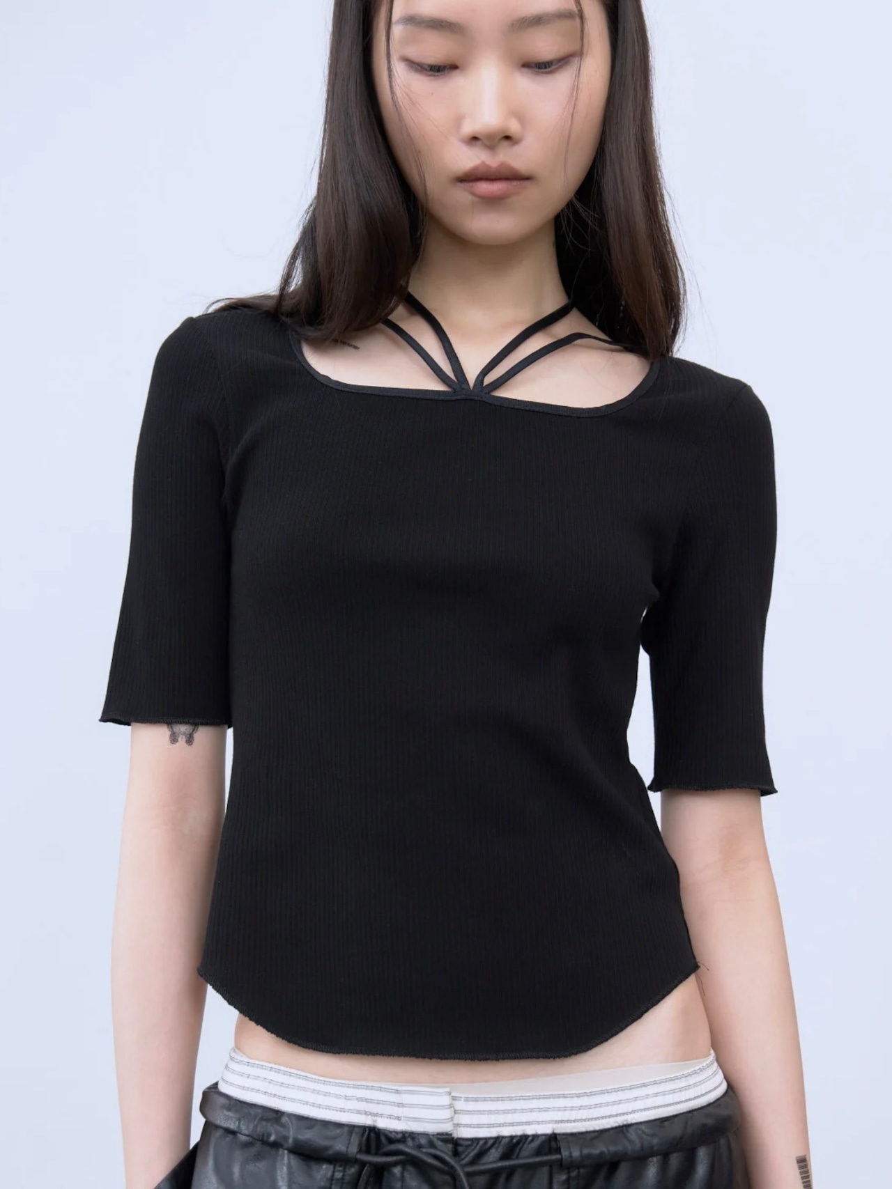 【26SS】THINGS THAT MATTER シングスザットマター / リブトップス / CHOKER STRAP SQUARE TOPS - 6