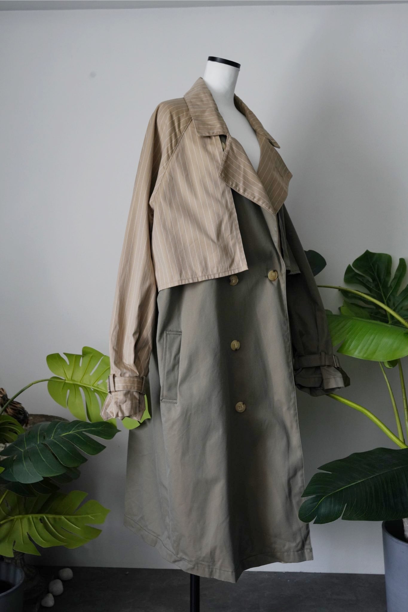 JieDa 19aw トレンチコート JIEDA SWITCHING TRENCH COAT スウィッチングビッグシルエットトレンチ