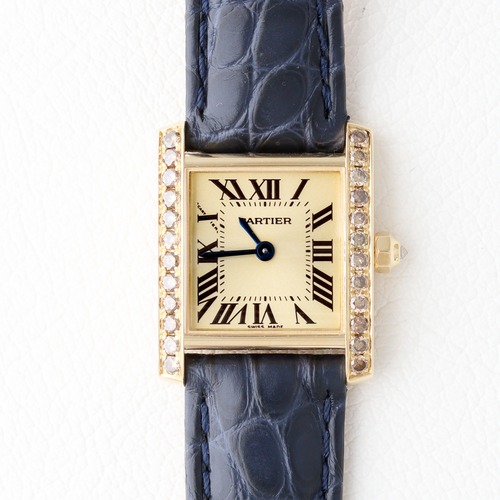 カルティエ タンクフランセーズ SM シャンパン文字盤 ブラウンダイヤモンド