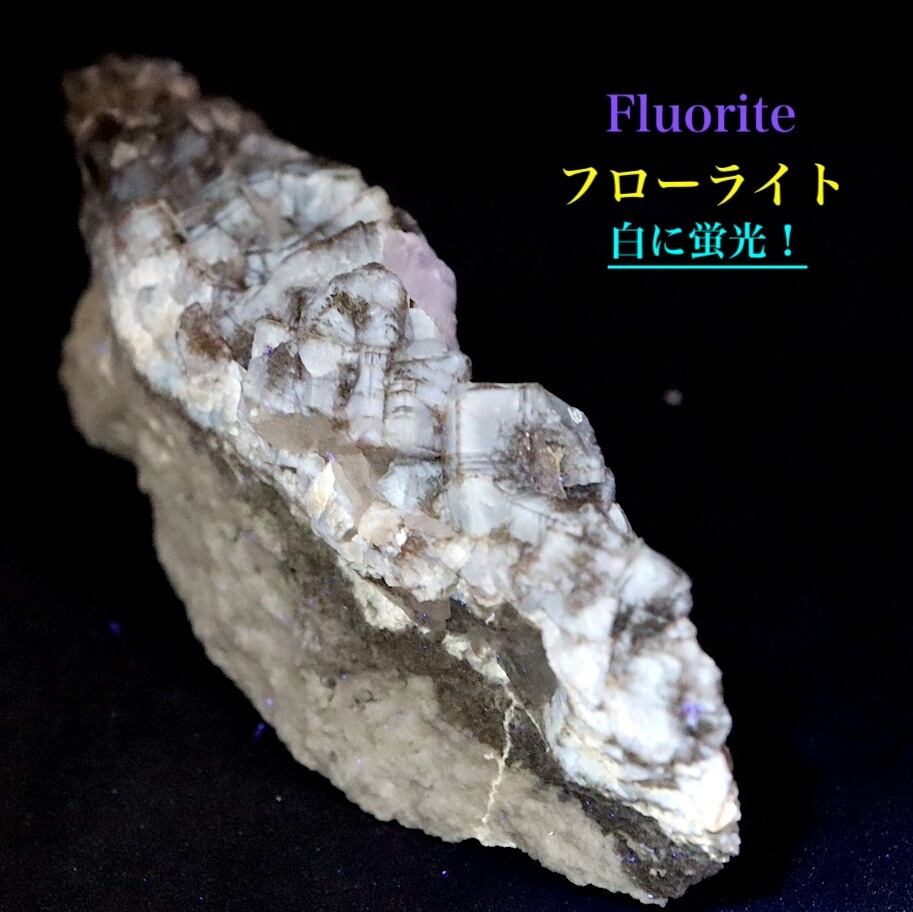 ユニーク！蛍石 フローライト オハイオ産 原石 48.6g FL383 鉱物 