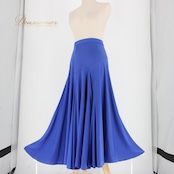 社交ダンス 衣装 スタンダード スカート レッスンウェア レディース Sanline 青 ブルー系 練習着 無地 フォーマル シンプル 上品 サンリーヌ フレアスカート 練習用 レッスン用 ダンス衣装 ロイヤルブルー きれいめ エレガント 大人 可憐 華やか 動きやすい シワになりにくい ティアドスカート ダンス スタンダード用 ボールルーム 社交ダンスレッスン 社交ダンス練習 ブルースカート 刺繍なし ファスナー仕様 ポリエステル 女性用 ウエスト調整 おしゃれ コーデ 衣装コーデ