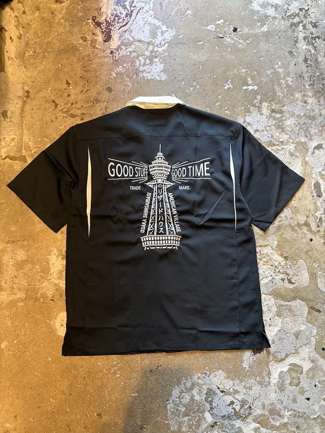 GENIUS CRAft / SYMBOLIC TOWER S/S BOWLING SHIRT / ボーリングシャツ / ORIGINAL / BLACK
