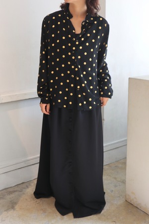 polkadot sheer shirt