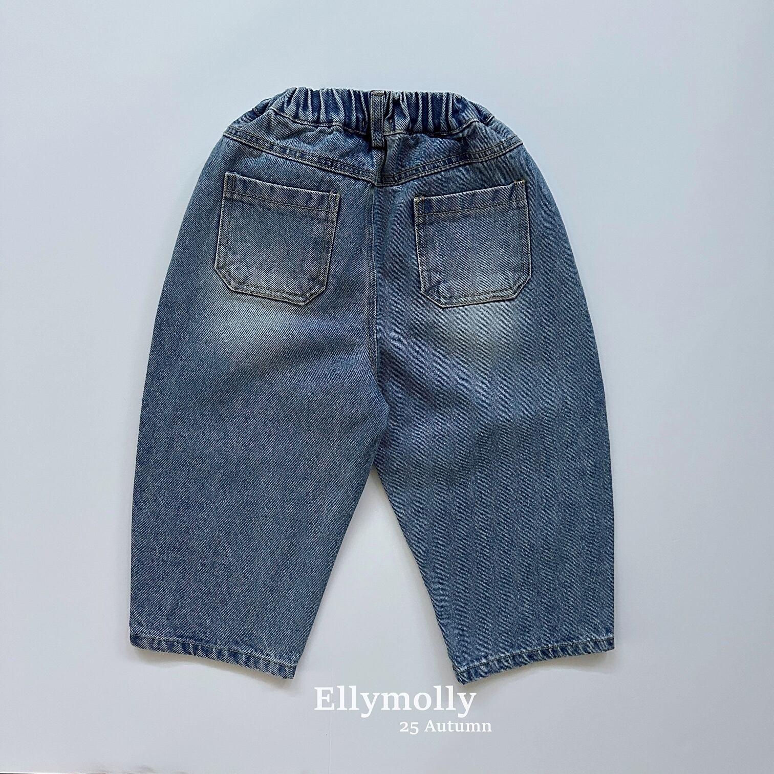 «Sold out»«ジュニアサイズあり»«elly molly» カーブデニムパンツ