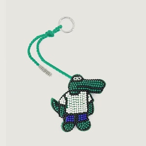 MAISON LABICHE CROCO BEADS CHARM GREEN