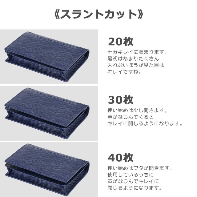 [Hardwork Secret] 名刺入れ メンズ 名刺ケース 二つ折り名刺ホルダー 牛本革 40枚収納可能 定期入れ 大容量 男女兼用 (ブルー) (ブルー 1)