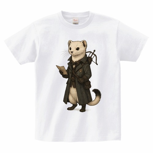 ファンタジーなオコジョTシャツ[ホワイト]