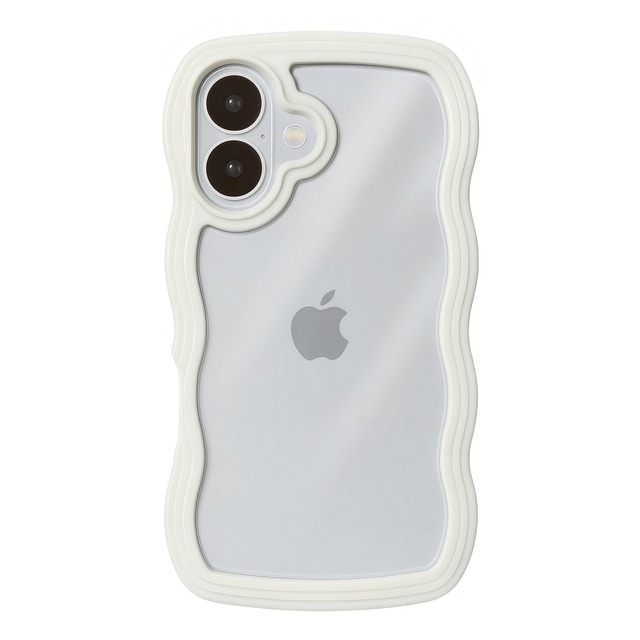 【iPhone 15/14/13/SE/8/7シリーズ専用ページ】パステルなくねくねケース（ホワイト）