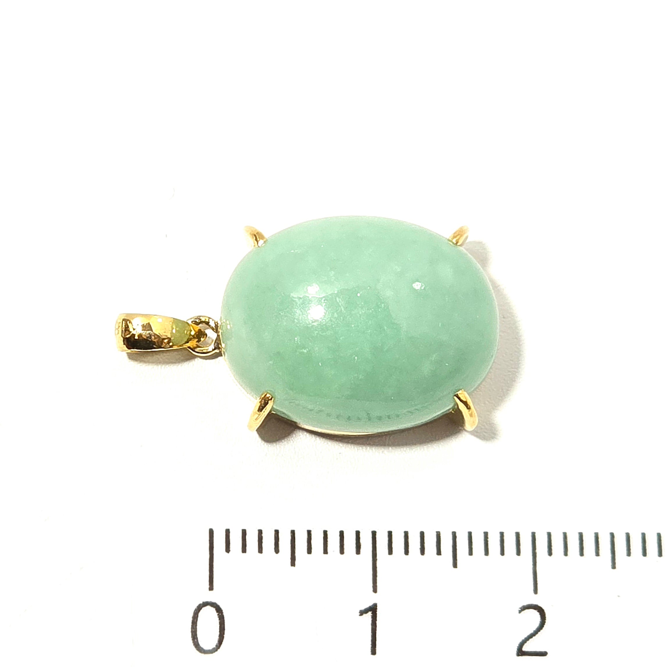 K18(2g) :糸魚川翡翠:金具付き:ペンダントトップ BPT0589 | 糸魚川翡翠