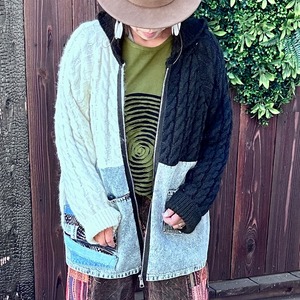 異素材ニットアフリカン