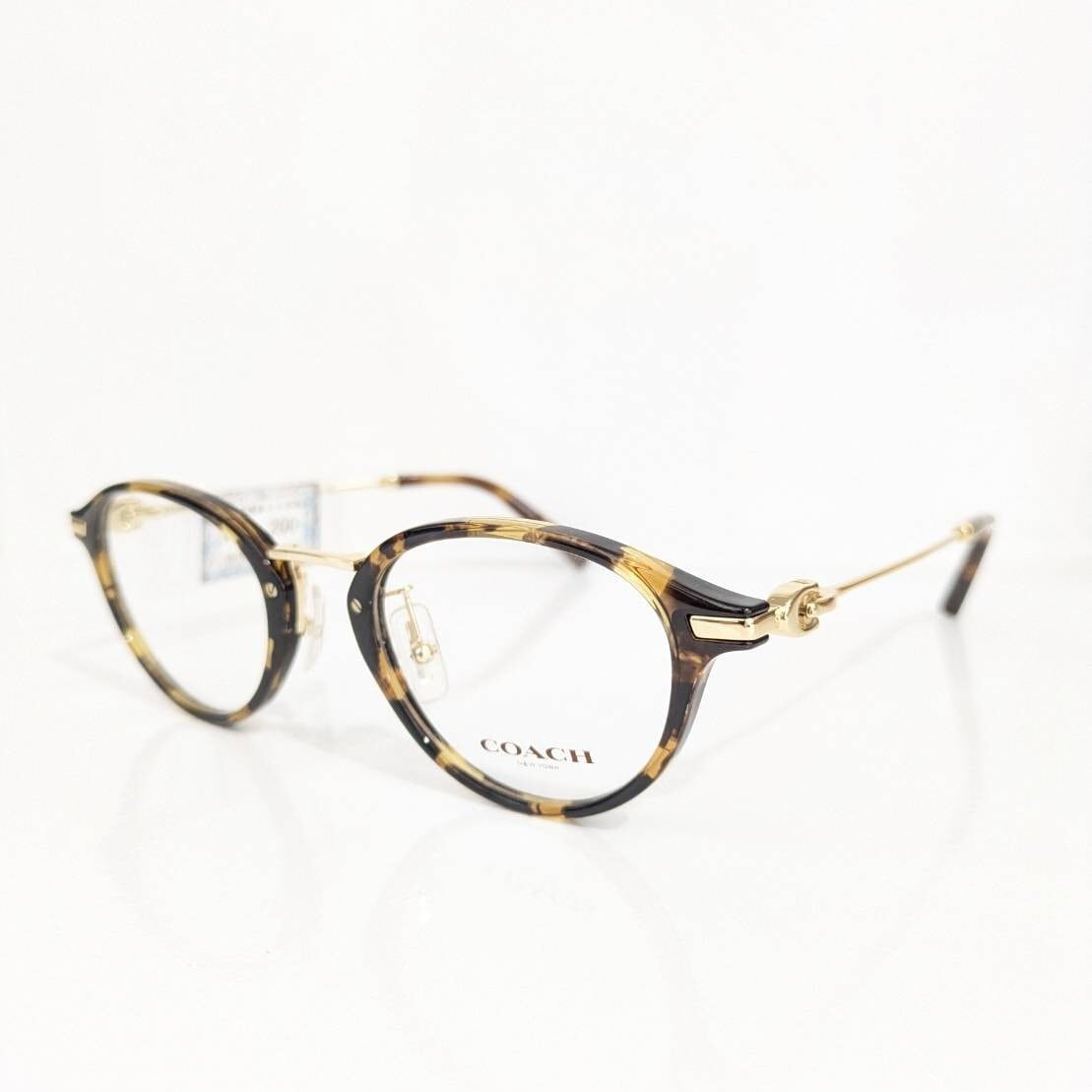 【COACH】ボストンコンビフレーム デミブラウン・ゴールド