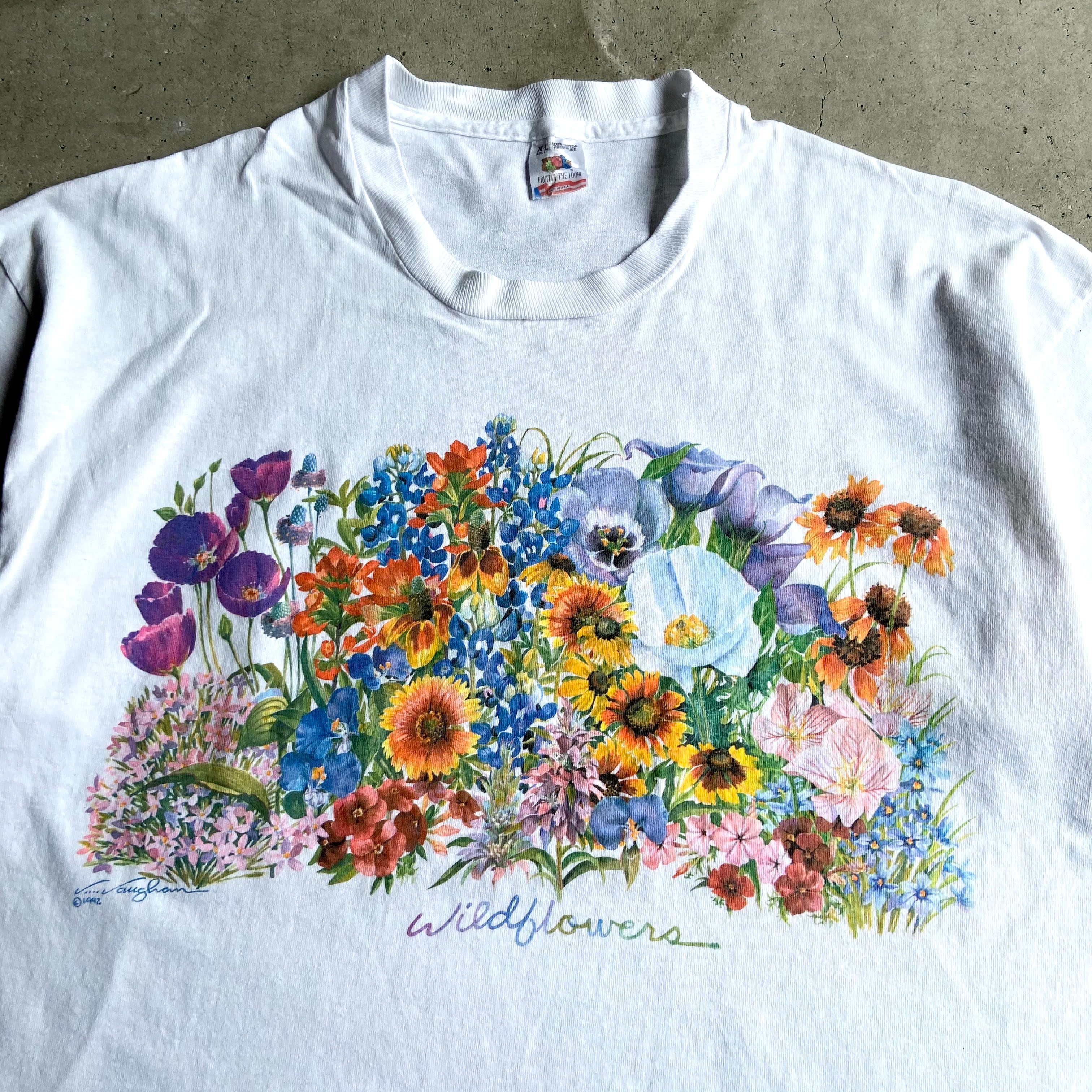 花柄Tシャツ 80s 90s