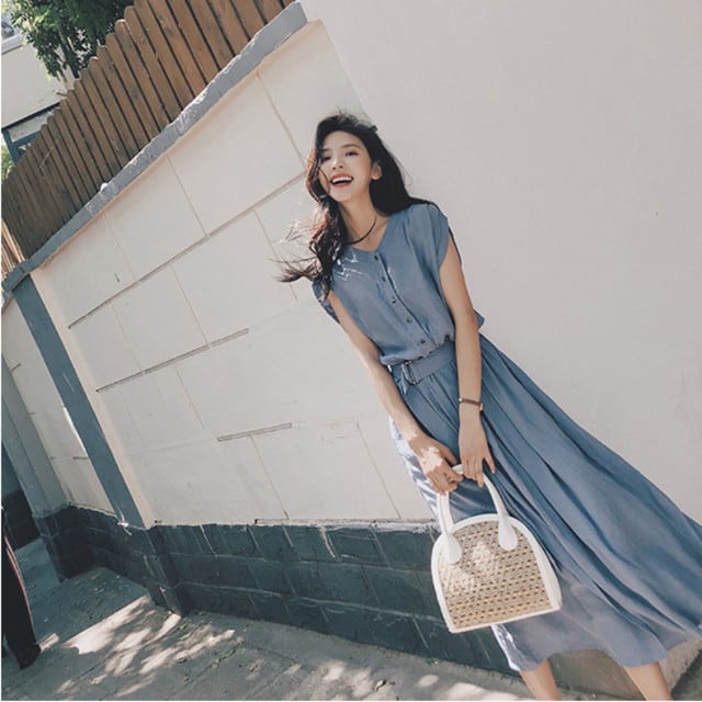 シアーロングスリーブベルトミニドレスM【スカイブルー】 シアーロングスリーブベルトミニドレスM【スカイブルー】 送料