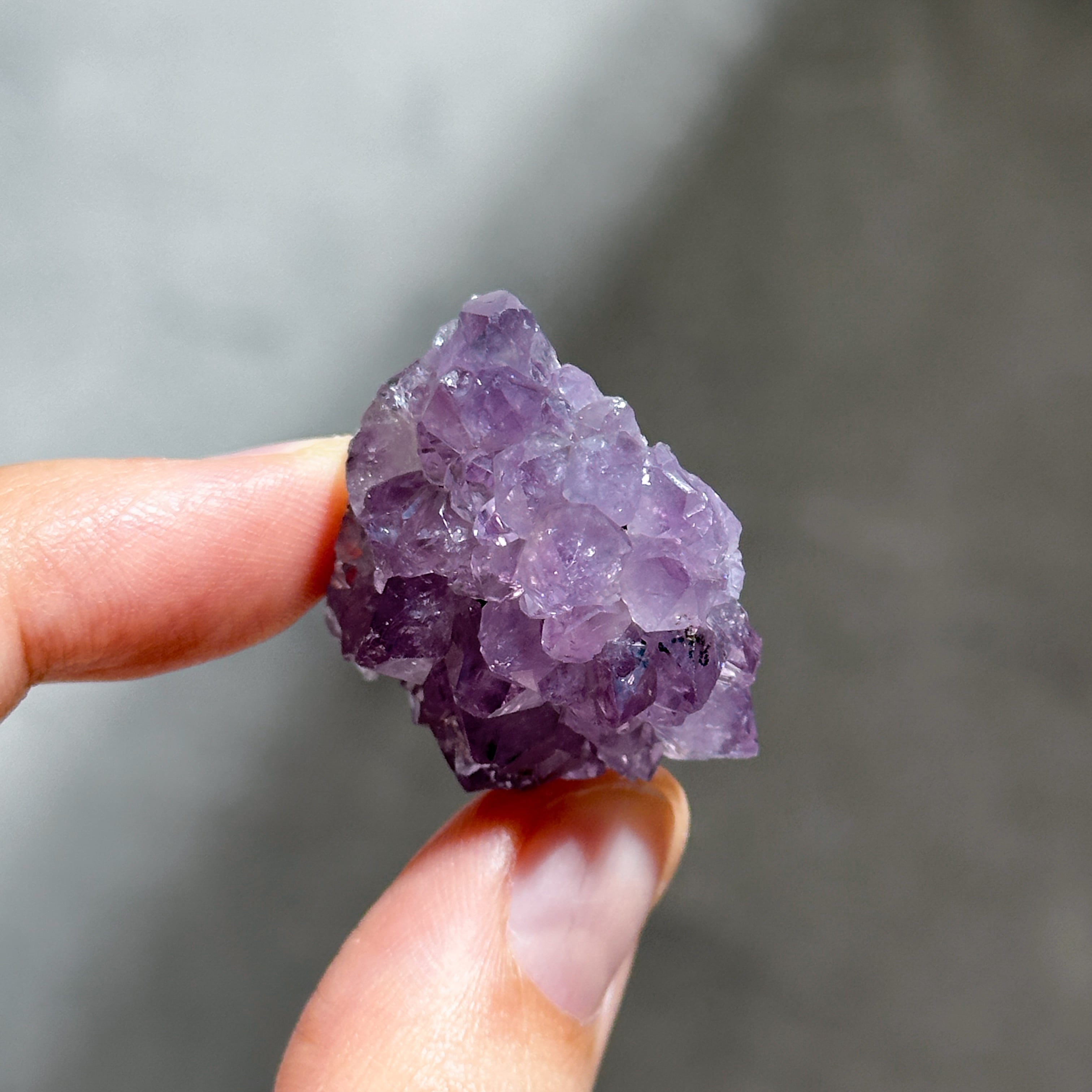 クォーツ　梟　フラワーアメシスト ウルグアイ産フラワーアメジスト 原石43◇ Flower Amethyst ◇天然石