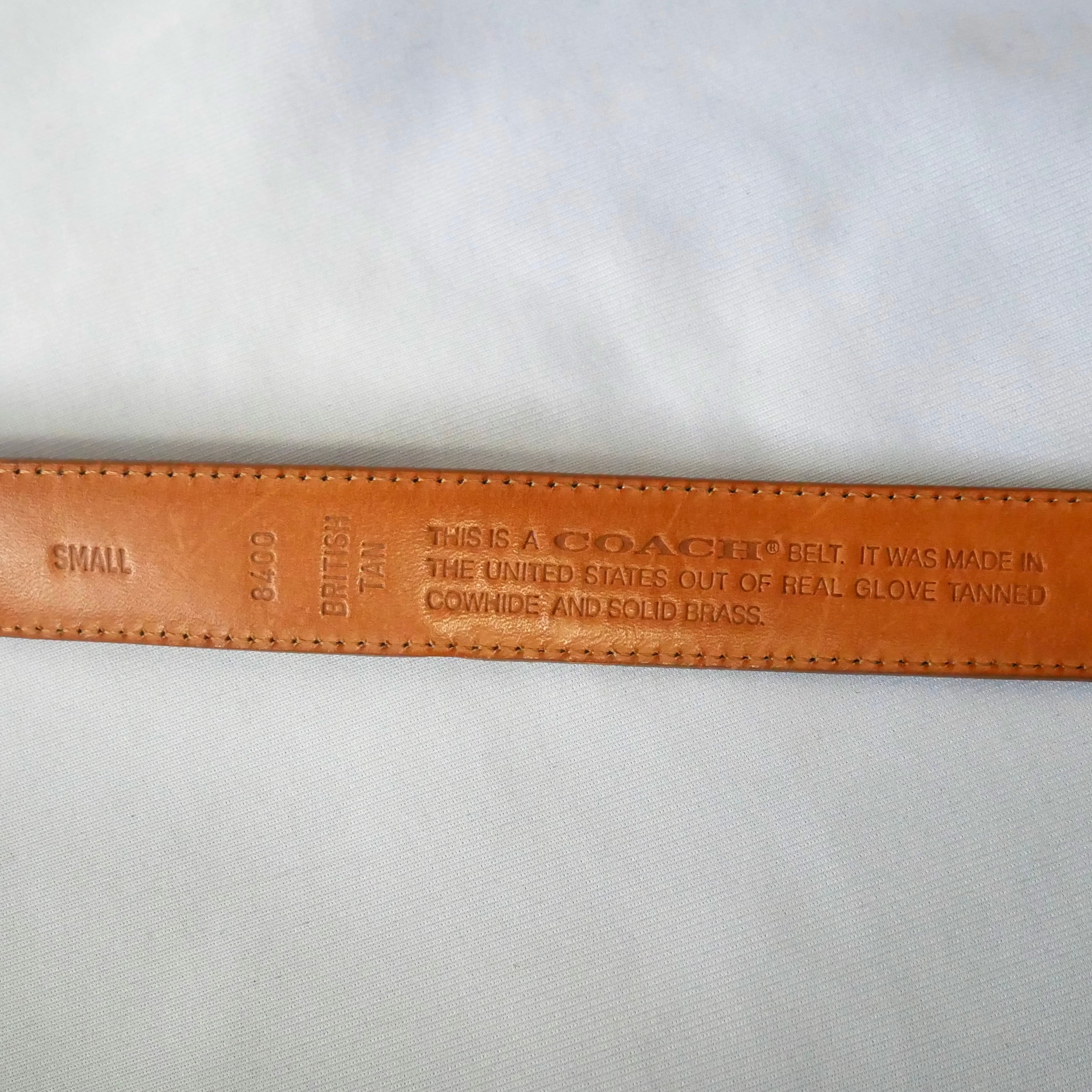 OLD COACH madein USA brown leather belt オールドコーチ USA製