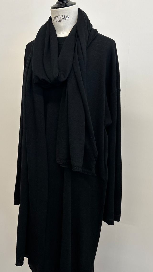 SOFIE D'HOORE -MARQUEZ- dress c-neck long sleeves :BLACK,