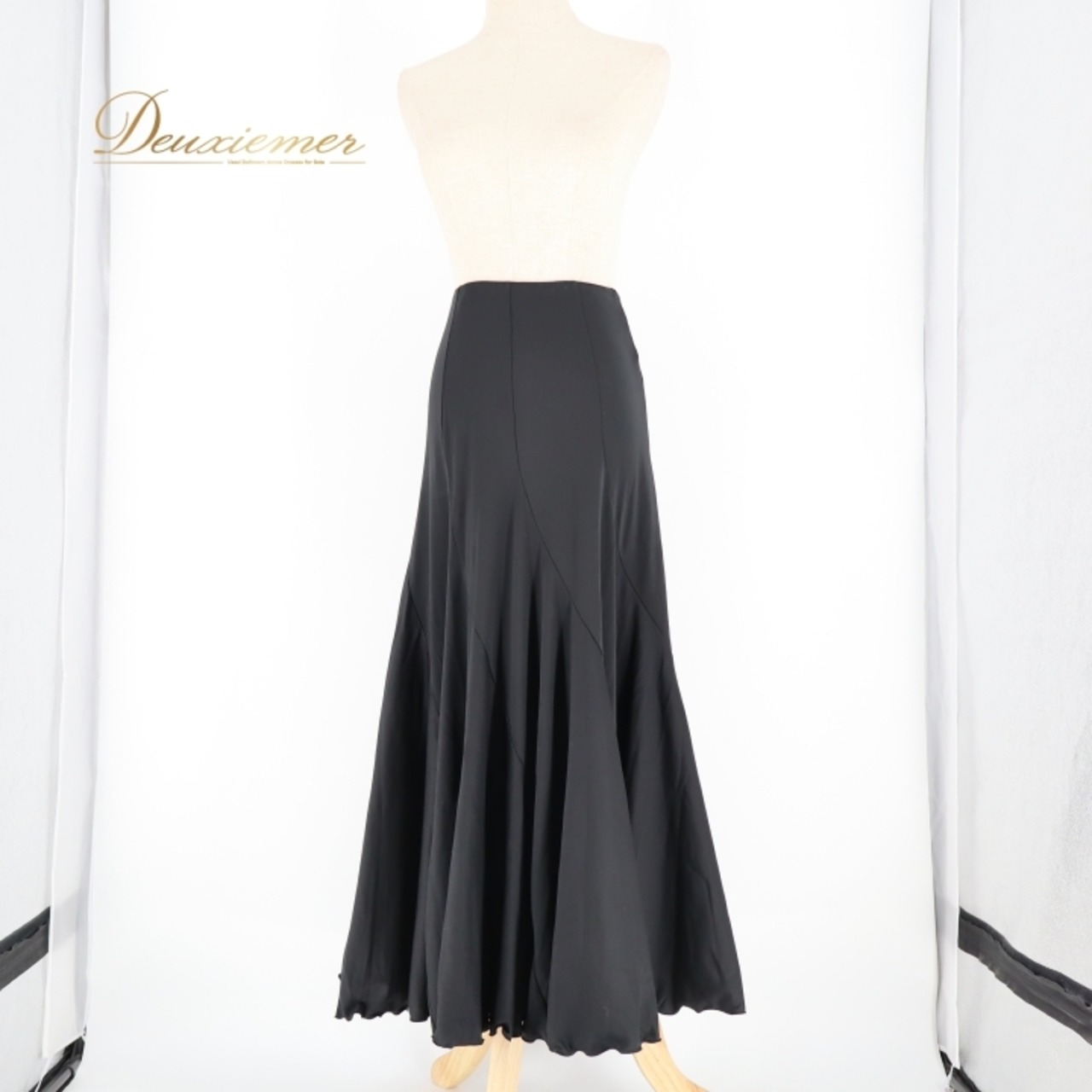 フラメンコ ファルダ スカート ブラック系 チャコット Chacott 日本製 黒 無地 シンプル 練習 レッスン ペチコート インナー 伸縮 ストレッチ 上品 薄い ダンス衣装 イベント オールブラック