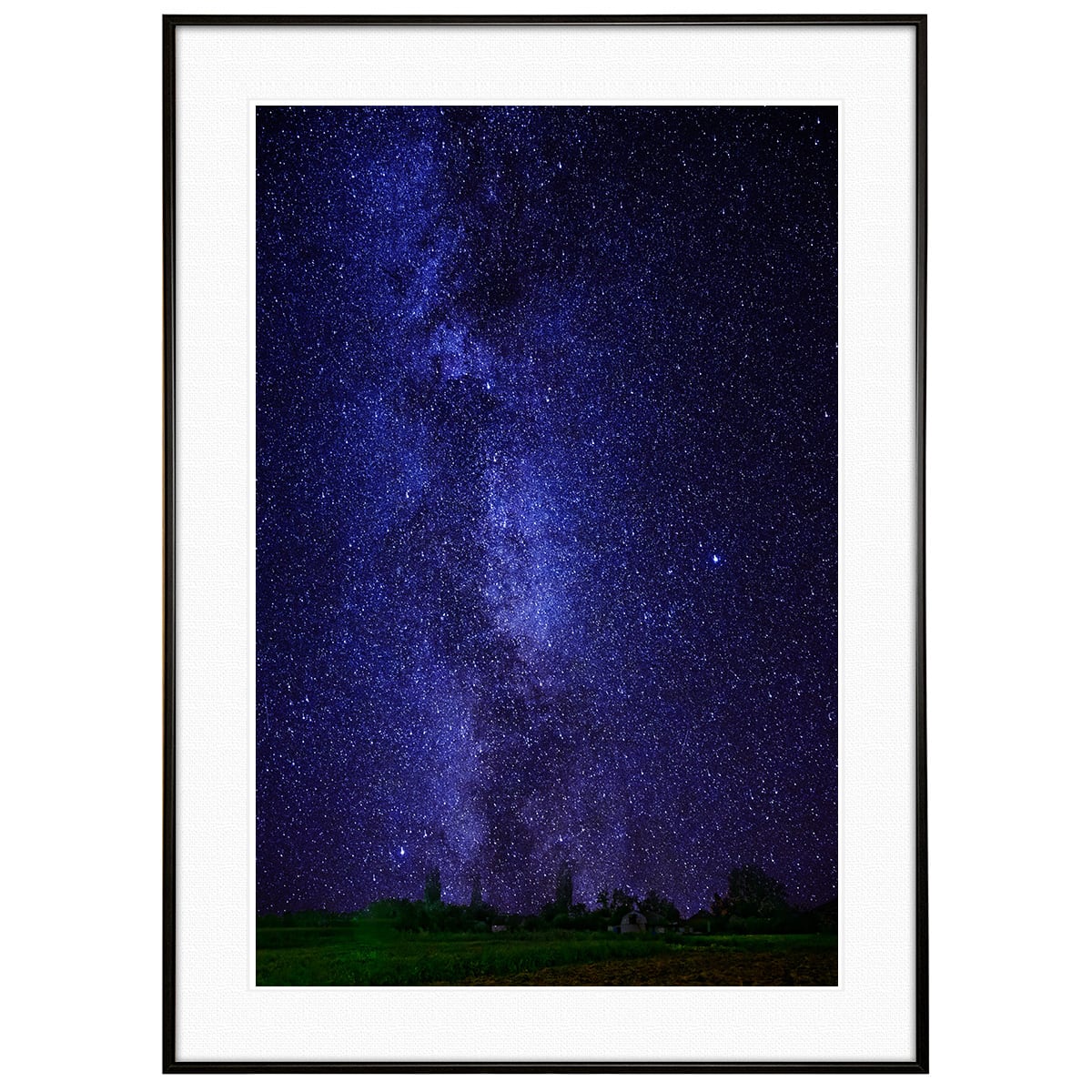 星空写真 夜の天の川銀河 インテリアアートポスター額装 AS0553