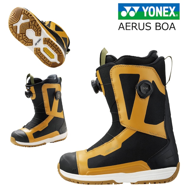 予約商品 特典あり 24-25 YONEX AERUS Boa Boots Mustard ヨネックス エアラス ボア マスタード BTARFS24