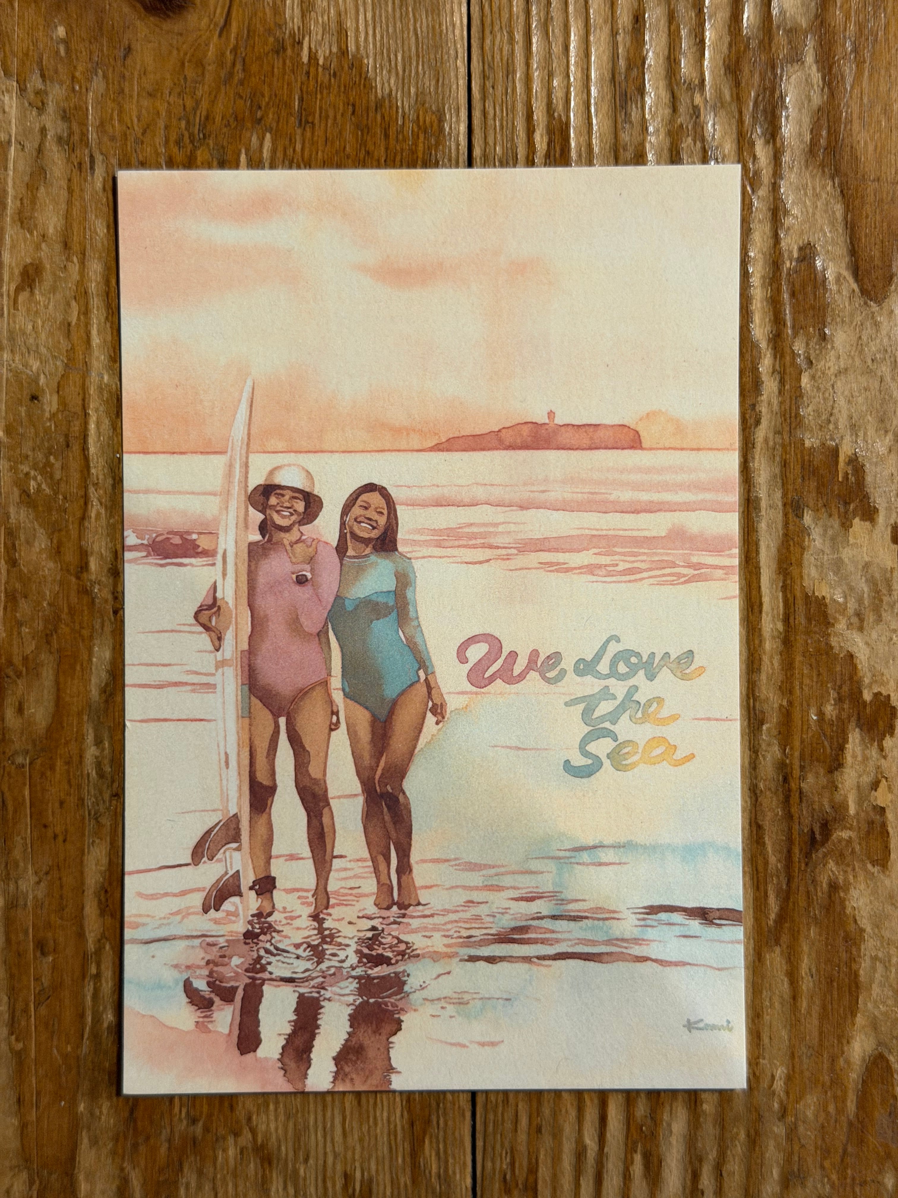 ポストカード 【WE LOVE THE SEA 〜海が大好き〜】 | 水彩画家 かとう