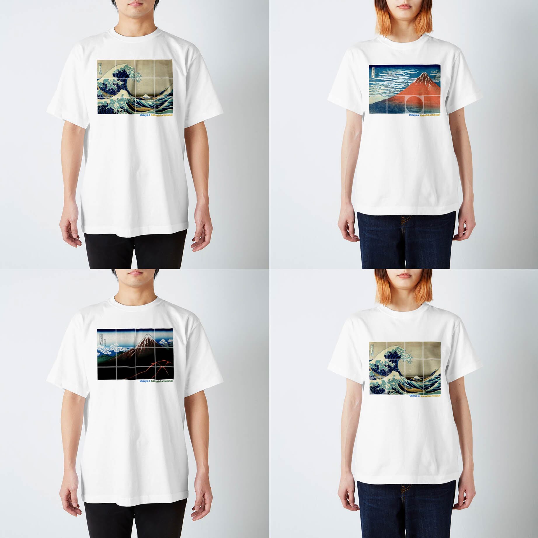 Tシャツ 葛飾北斎 Square【世界の名画】 服 シャツ ドライ 速乾 吸汗