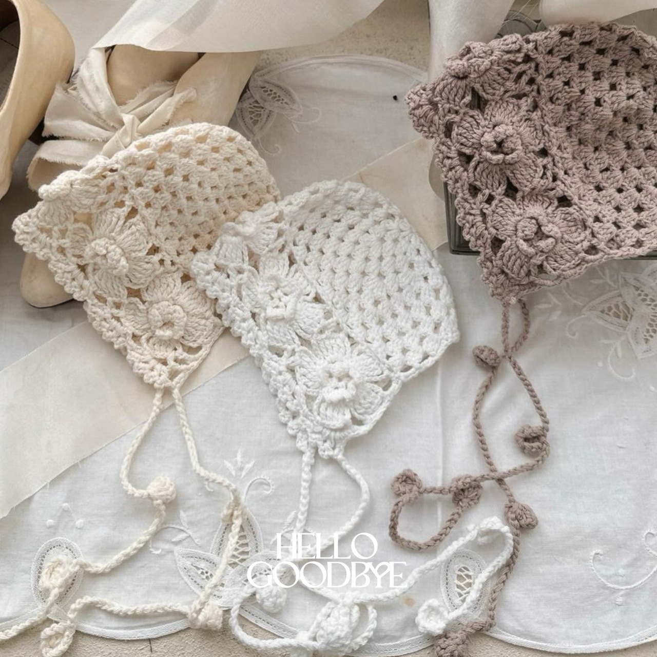 即納) baby | Mary Rose Handmade Bonnet  | MONBEBE - 1