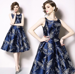 ★送料無料★11号(L)☆ジャガ－ド織ミディアムドレス[OPN3690]