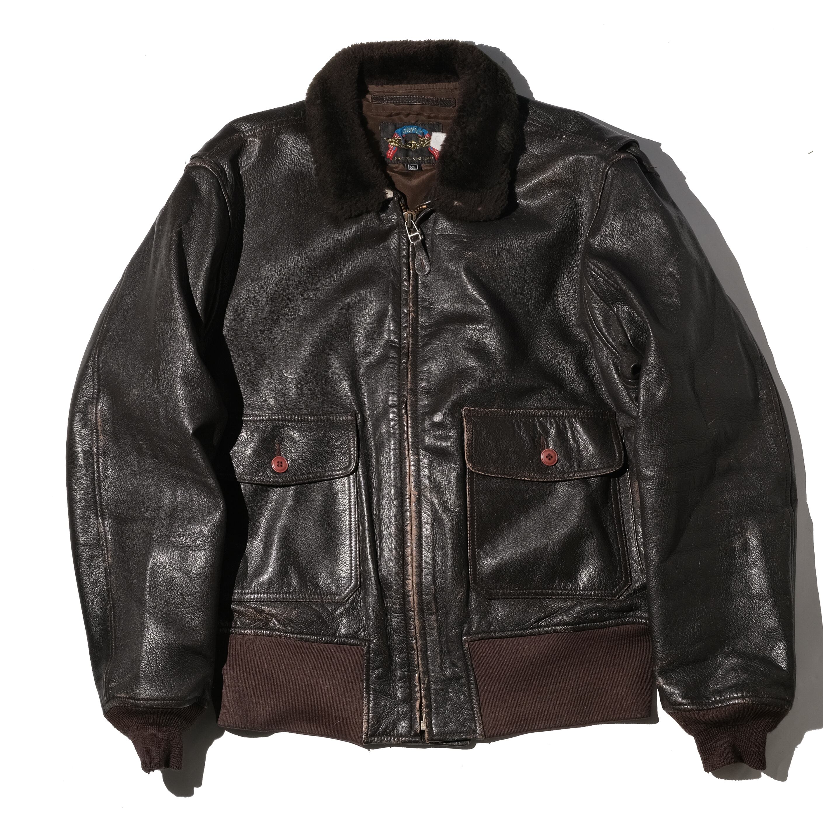 80's COOPER G-1 type leather jacket made in USA[XL] | goodbuy