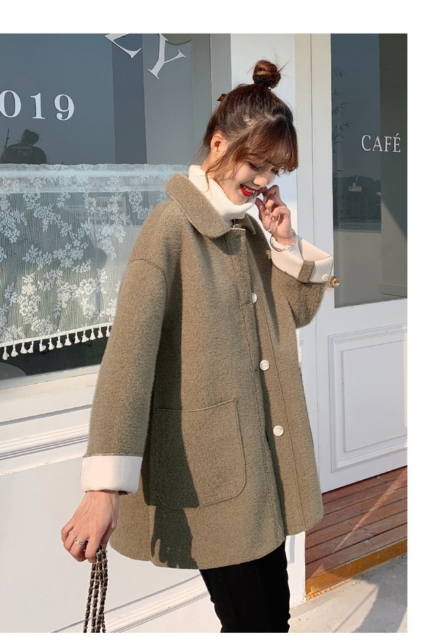 rk　ミンク　ベルベット　コート　ミドルレングス　ウール　上着　レディース