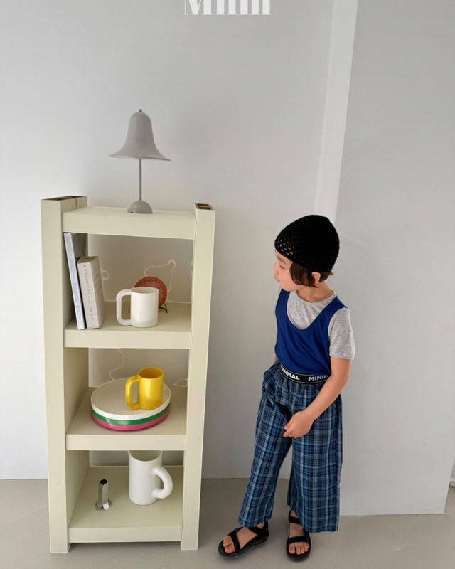 《送料無料》バンドチェックパンツ：kids【MINIMAL】※お取り寄せ