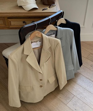 《即納商品》dear tailored jacket (beige / mint blue  / black)