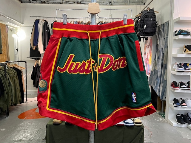 JUST DON × MITCHELL & NESS CLASSICS SHORT SEATTLE SUPERSONICS GREEN MEDIUM 86666