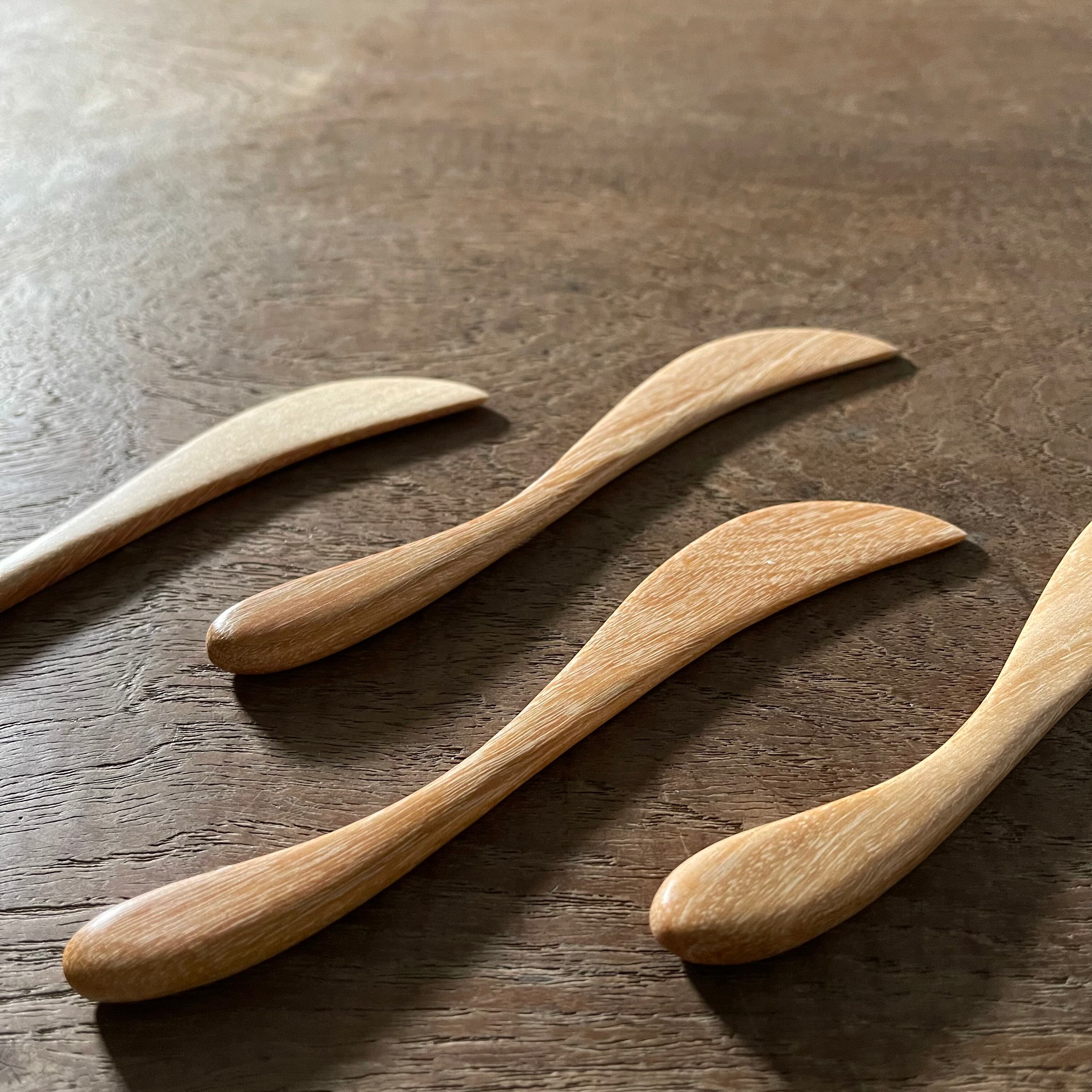 木製 バターナイフ 2.5cm x 15.5cm | Paddle(パドル)