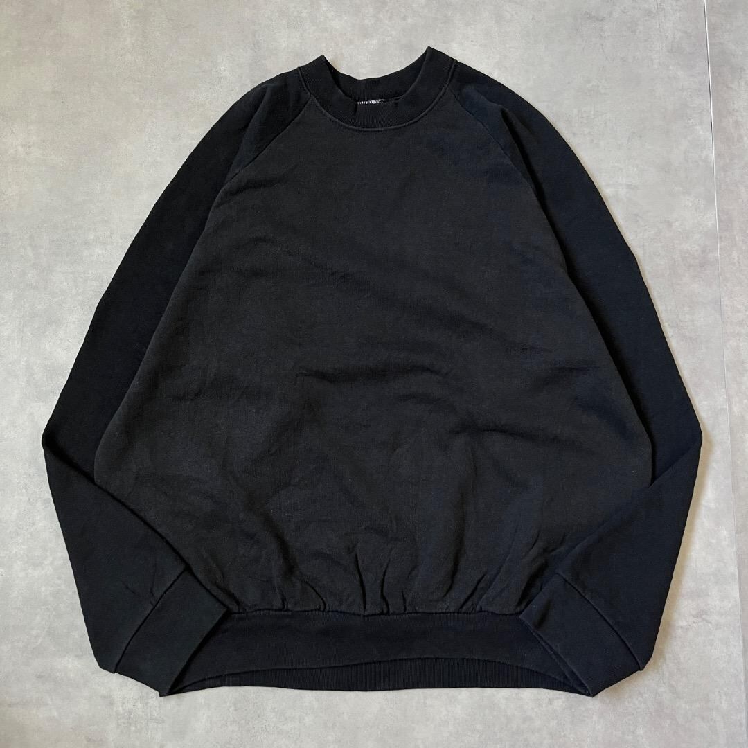 フルーツオブザルーム 無地スウェット 古着 USA 90s XL 黒 17106